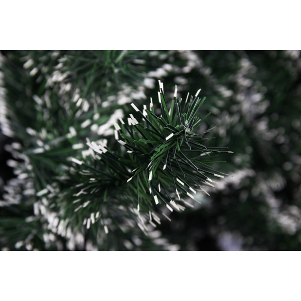 Ялинка штучна - Феліція, 180 см, з 2 частин, металева ніжка, ялинка, зелений з білим, ПВХ (felicia-180)