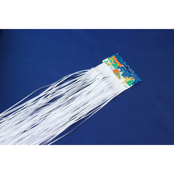 Новорічна прикраса - дощик, 150x24 см, ПВХ, білий (ГД-240/1,5-5)