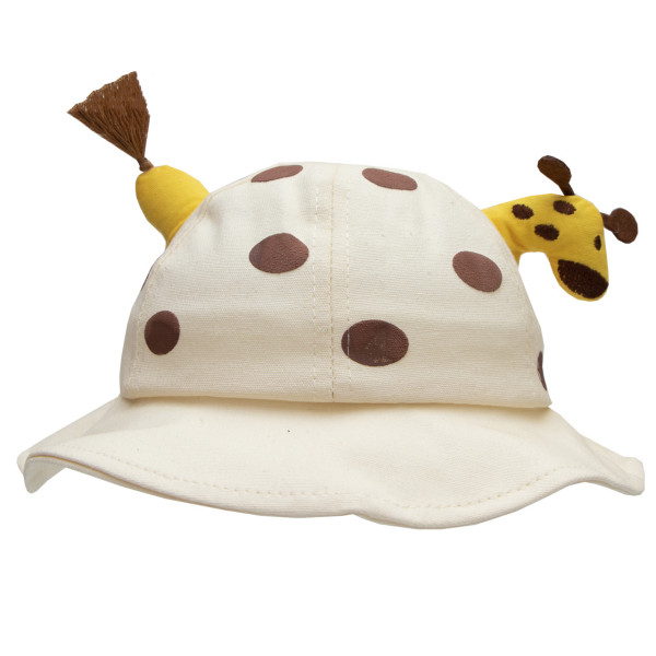 Панама дитяча з жирафом, кремовий, 46-50 см, 3-6 років, бавовна (517793)