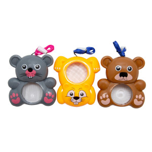 Набір калейдоскопів Aohua - мишеня, кролик та ведмедик, 7 см, пластик (9007A1)