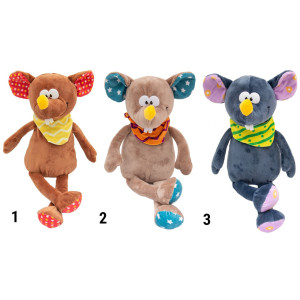 М'яка іграшка - щур з хустинкою, 26 см, синій, плюш (M1807526B-3)