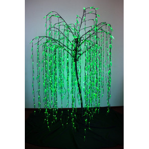Світлодіодна декорація - дерево на підставці, 2,1 м, 960л, чорний, зелений, IP44 (651931)