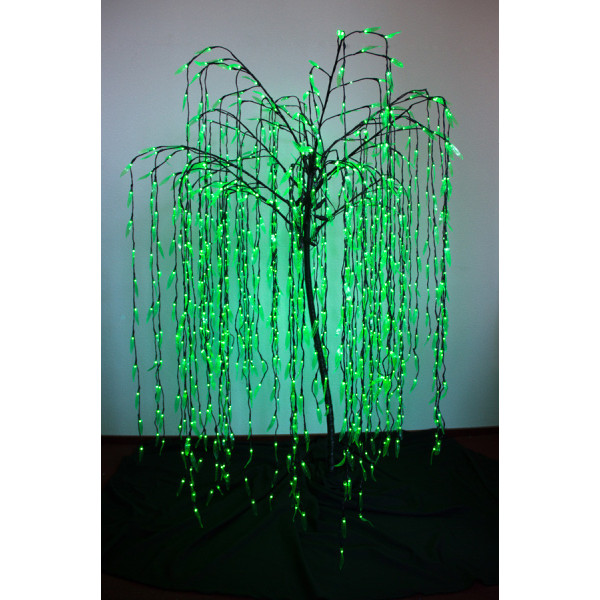 Світлодіодна декорація - дерево на підставці, 2,1 м, 960л, чорний, зелений, IP44 (651931)