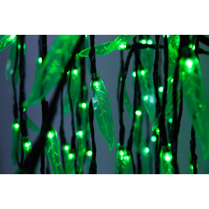 Світлодіодна декорація - дерево на підставці, 2,1 м, 960л, чорний, зелений, IP44 (651931)