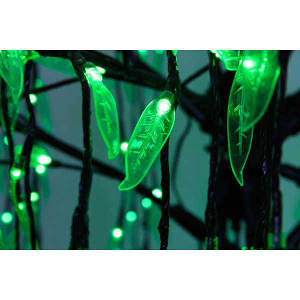 Світлодіодна декорація - дерево на підставці, 2,1 м, 960л, чорний, зелений, IP44 (651931)