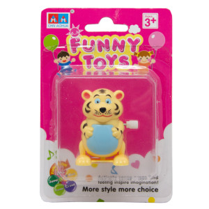 Іграшка заводна - тигр Aohua, 5x3,5x3,5 см, бежевий, пластик (8083A-3-3)