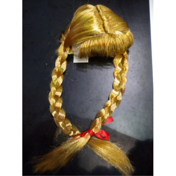 Карнавальна перука с косичками, 48-50 см, синтетичне волокно (460748)