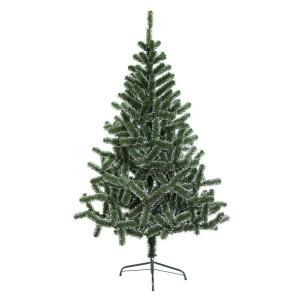 Ялинка штучна - Феліція, 150 см, з 2 частин, пластикова ніжка, ялинка, зелений з білим, ПВХ (felicia-150)