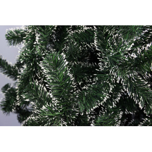 Ялинка штучна - Феліція, 150 см, з 2 частин, пластикова ніжка, ялинка, зелений з білим, ПВХ (felicia-150)
