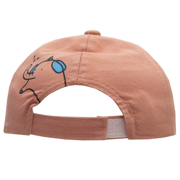 Кепка дитяча ведмедик, рожева, 43 см, 1-3 років, бавовна (517397)