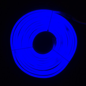 Неонова світлодіодна гірлянда-трубка SMD2835 LED, 5 м, синій, кріплення, IP20 (950088)