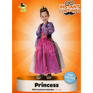 Дитячий карнавальний костюм принцеса, зріст 92-104 см, фіолетовий, віскоза, поліестер (CC290A)