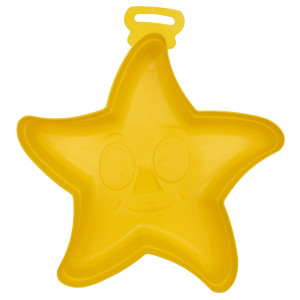 Формочка - морська зірка, 20x20x4 см, жовтий, пластик (JH2-012-1)