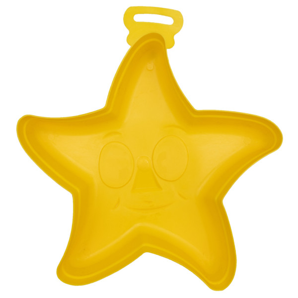 Формочка - морська зірка, 20x20x4 см, жовтий, пластик (JH2-012-1)