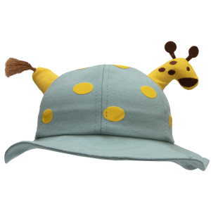 Панама дитяча з жирафом, блакитно-сірий, 46-50 см, 3-6 років, бавовна (517786)