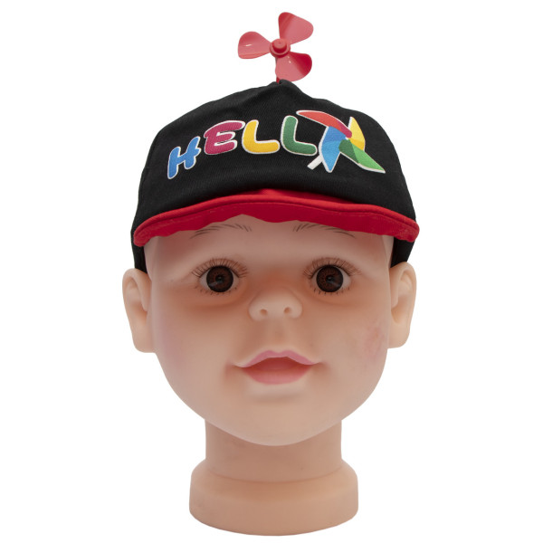 Кепка дитяча Hello, чорний, 46 см, 1-3 роки, бавовна (517595)