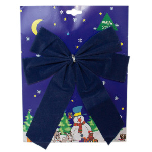 Ялинкова прикраса - бантик, 1 шт, 25x20 см, синій, текстиль (471065-4)