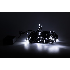 Світлодіодна гірлянда, 5 м, 50 л, 8 режимів, холодний білий, IP20 (651283)