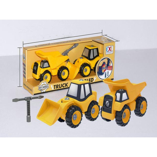 Ігровий набір - конструктор бульдозер та самоскид, пластик (CXL200-28C)