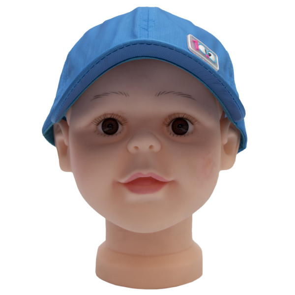 Кепка дитяча з емблемою, синій, 54 см, 3-6 років, бавовна (517915)