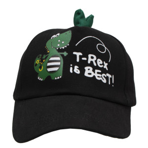 Кепка дитяча T-Rex is Best, чорний, 51 см, 5-10 років, бавовна (517472)