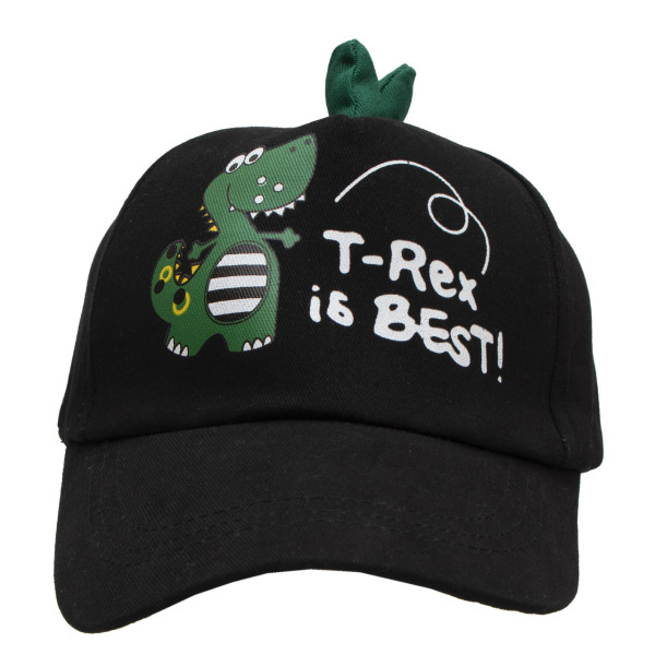 Кепка дитяча T-Rex is Best, чорний, 51 см, 5-10 років, бавовна (517472)
