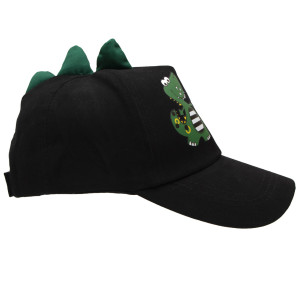 Кепка дитяча T-Rex is Best, чорний, 51 см, 5-10 років, бавовна (517472)