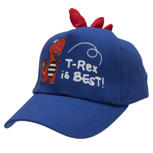 Кепка дитяча T-Rex is Best, синій, 51 см, 5-10 років, бавовна (517502)