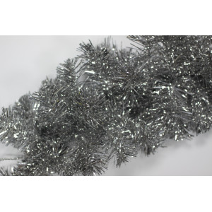 Гірлянда штучна хвойна, сріблястий, 270 см довжина, 24 см діаметр, ПВХ (МГ-24/2)
