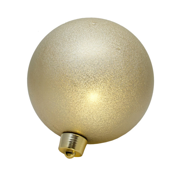 Велика ялинкова іграшка - куля з напиленням, 25 см, пластик, золотиста (034260)
