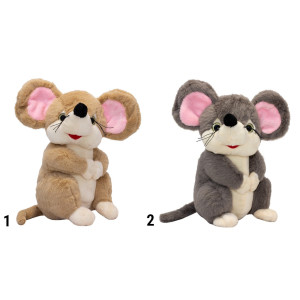 М'яка іграшка - мишка, 23 см, сірий, штучне хутро (164611/2-2)