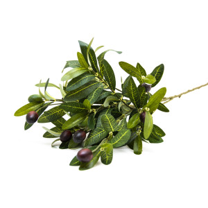 Штучна гілочка Оливкове дерево, 76 см, зелений, тканина (631789)