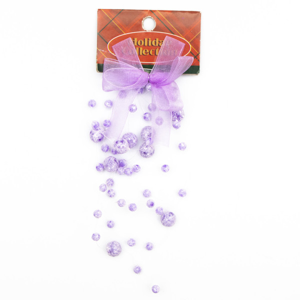 Новорічна прикраса - підвіска грона, 20 см, фіолетовий, пластик (001262-2)