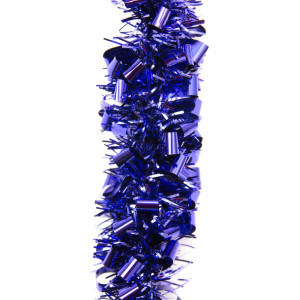 Новорічна прикраса - мішура, 200x7 см, ПВХ, синя (ГС-50/70/2-4)