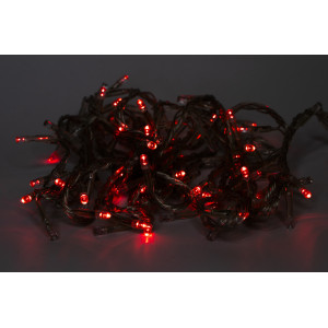 Світлодіодна гірлянда, 5 м, 100 л, 8 режимів, червоний, IP44 (040490)