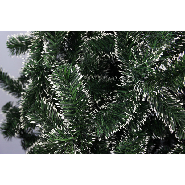 Ялинка штучна - Феліція, 120 см, пластикова ніжка, ялинка, зелений з білим, ПВХ (felicia-120)