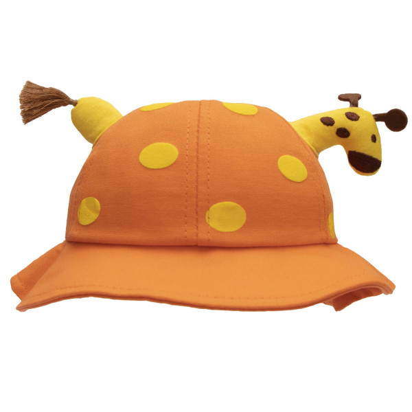 Панама дитяча з жирафом, оранжевий, 46-50 см, 3-6 років, бавовна (517779)