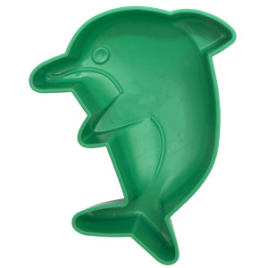 Формочка - дельфін, 16,5x13x3 см, зелений, пластик (JH2-018-3)