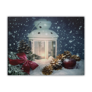 Картина, що світиться - нічник зі свічкою яка світиться, 1 LЕD лампа, 30x40x1,8 см (940027)