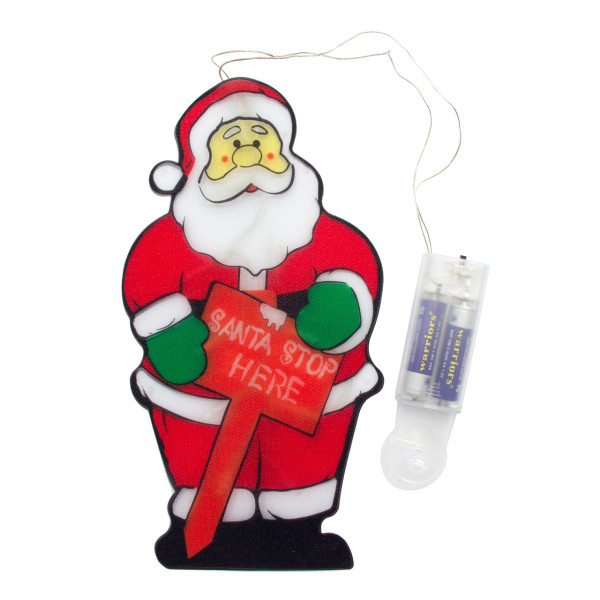 Світлодіодна декорація - Санта (Дід Мороз), 25x13,5 см, 10л, пластик, IP20 (640317)