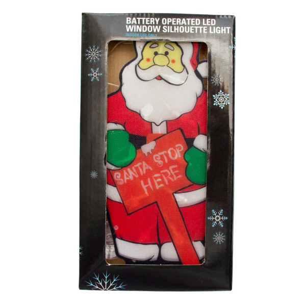 Світлодіодна декорація - Санта (Дід Мороз), 25x13,5 см, 10л, пластик, IP20 (640317)