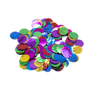 Хлопавка пружинна, 11 см, різнокольорові кружечки з фольги (400416)